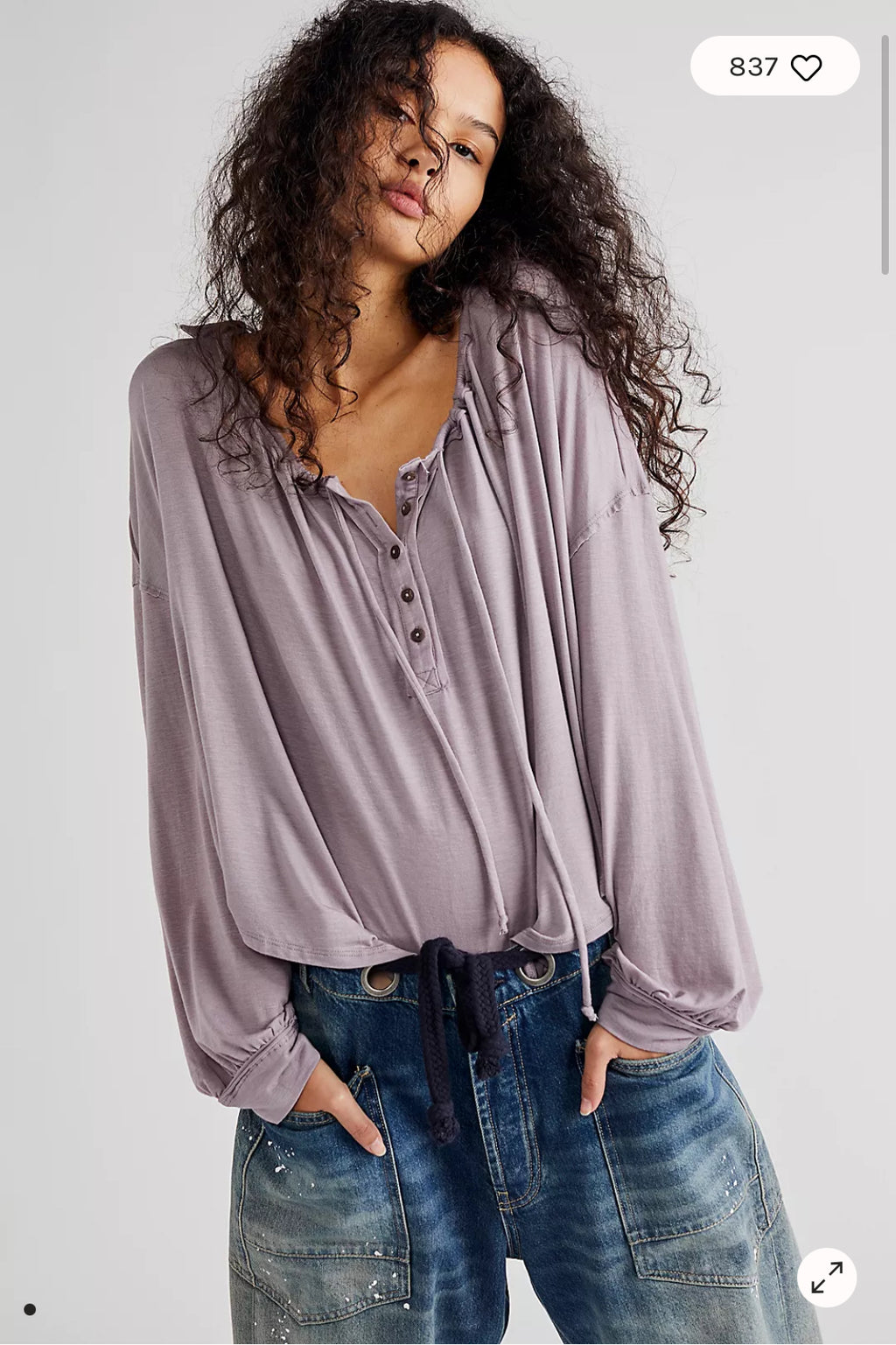 (L) Free people we the free Luna tee
