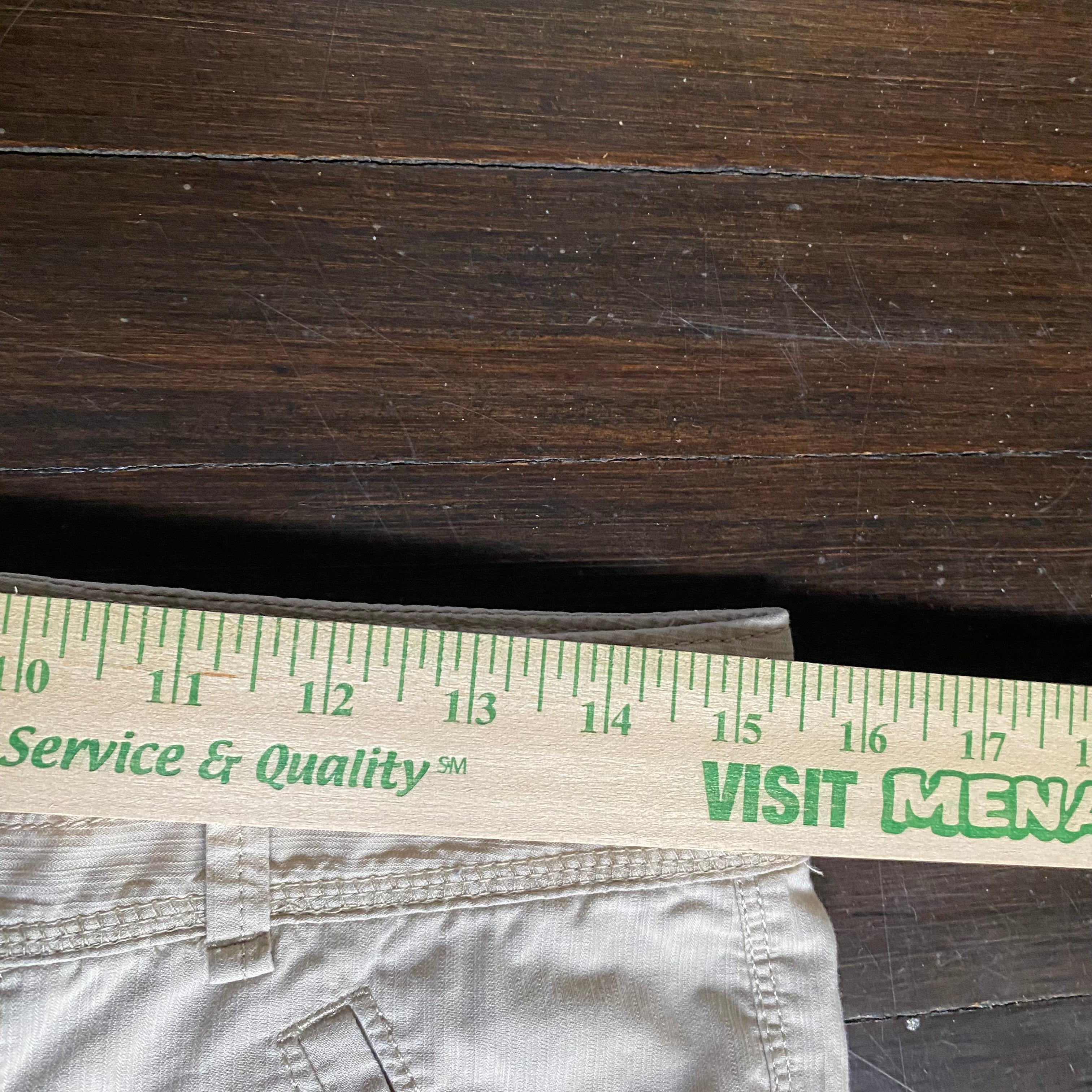 (2) Tan 100% cotton midrise capri pants
