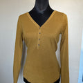 (M) Old Navy yellow slim fit Henley long sleeve