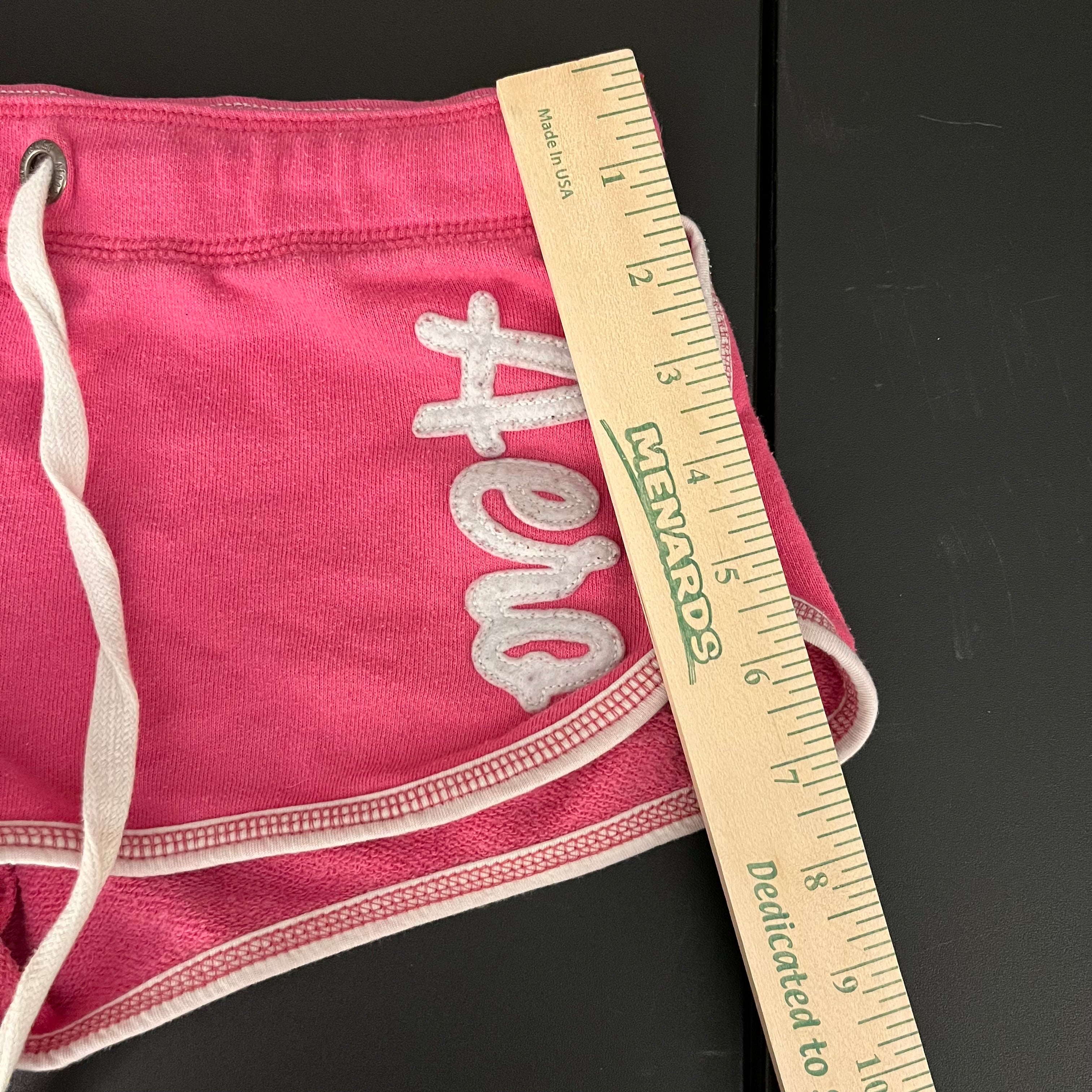 (M) 2000s Aeropostale pink & white micro sweat shorts