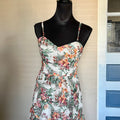 (S) 2000s Forever 21 floral leopard print mini dress