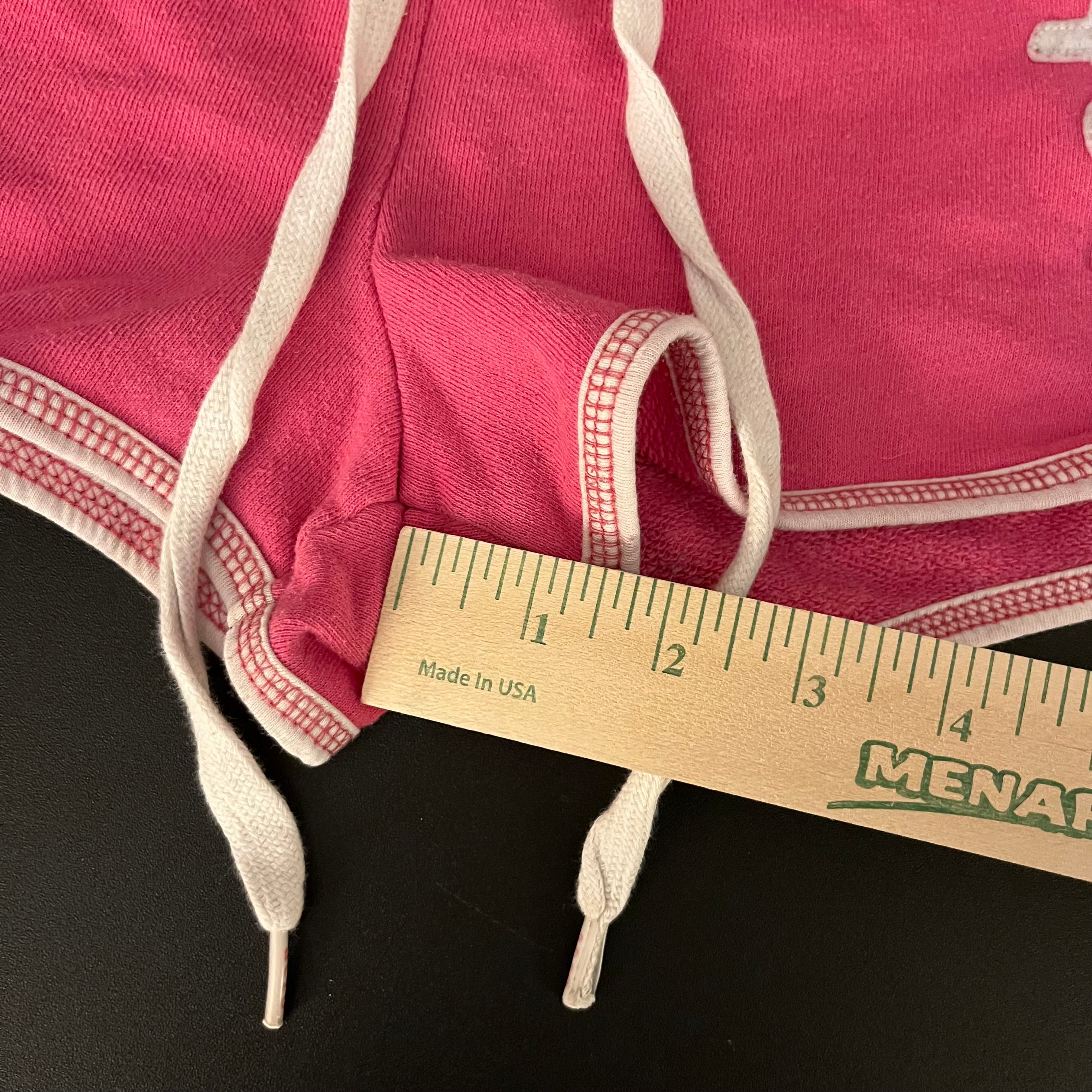 (M) 2000s Aeropostale pink & white micro sweat shorts