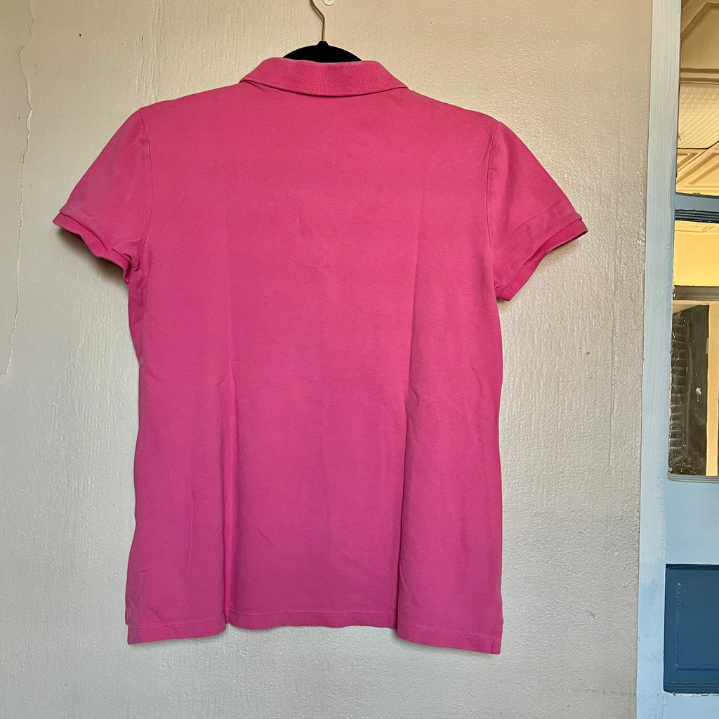 (M) 2000s baby pink Tommy Hilfiger fitted polo shit