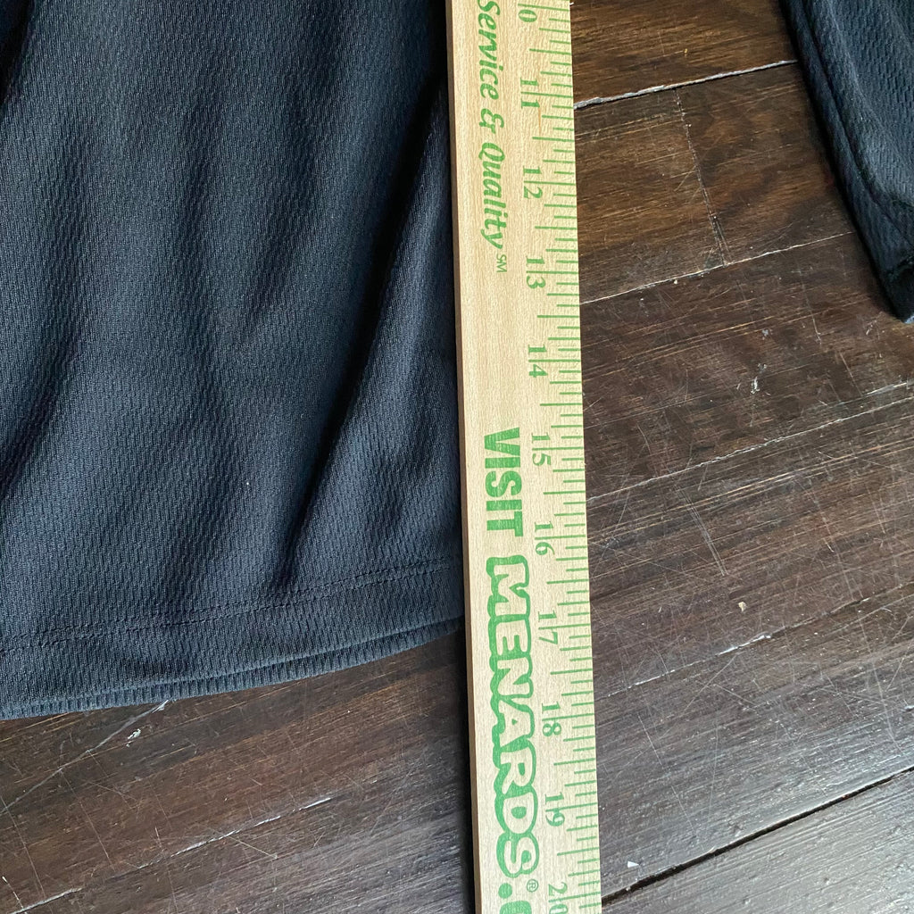 (L) Champion y2k black and white striped capri jogger pants