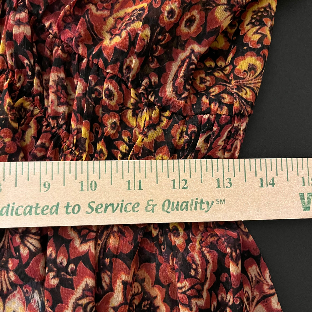 (14) Earthy boho patterned sheer coverup dress