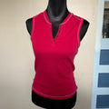 (Petite small) Columbia reddish pink contrast stitch tank top