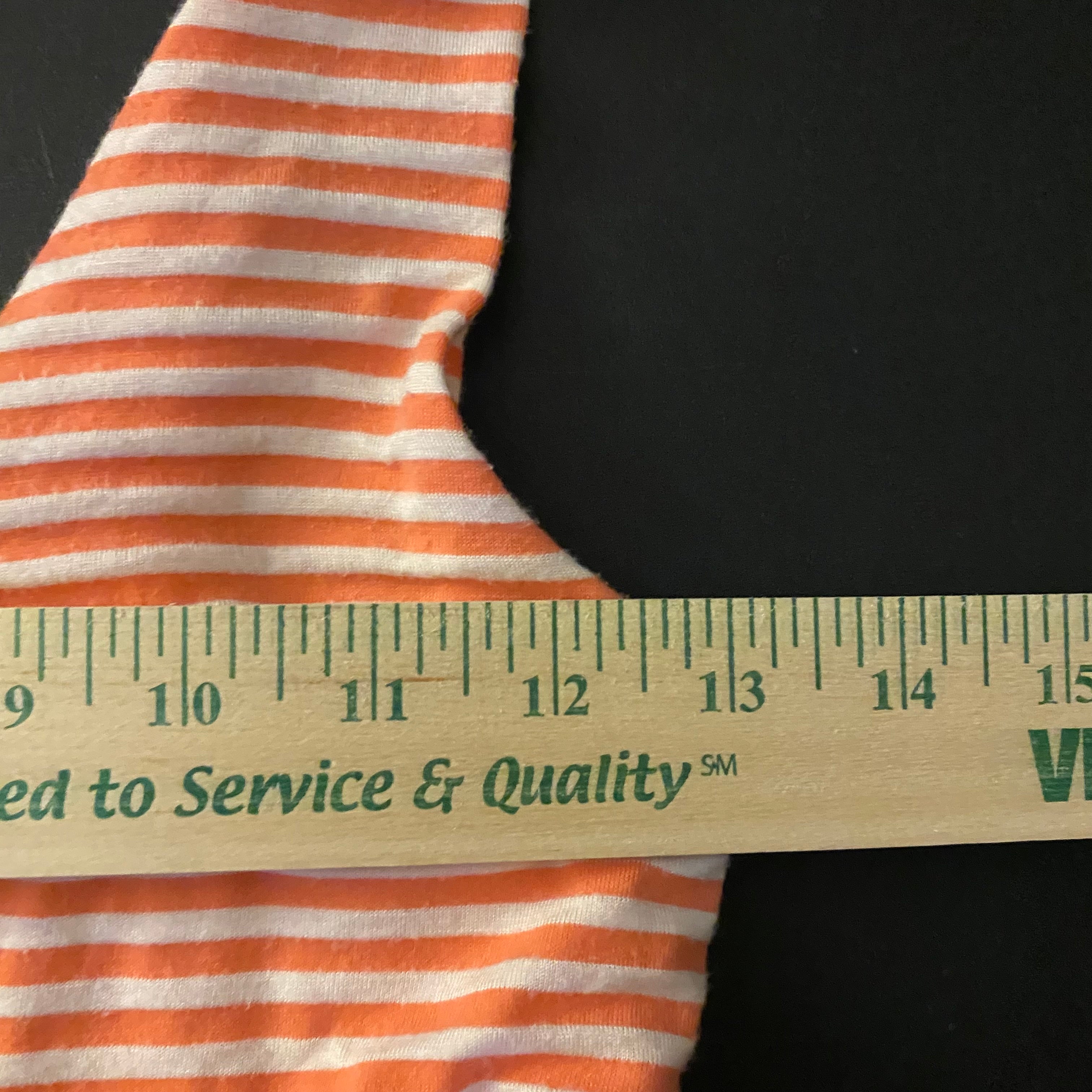 (S) 2000s Forever 21 orange and white striped summer dress