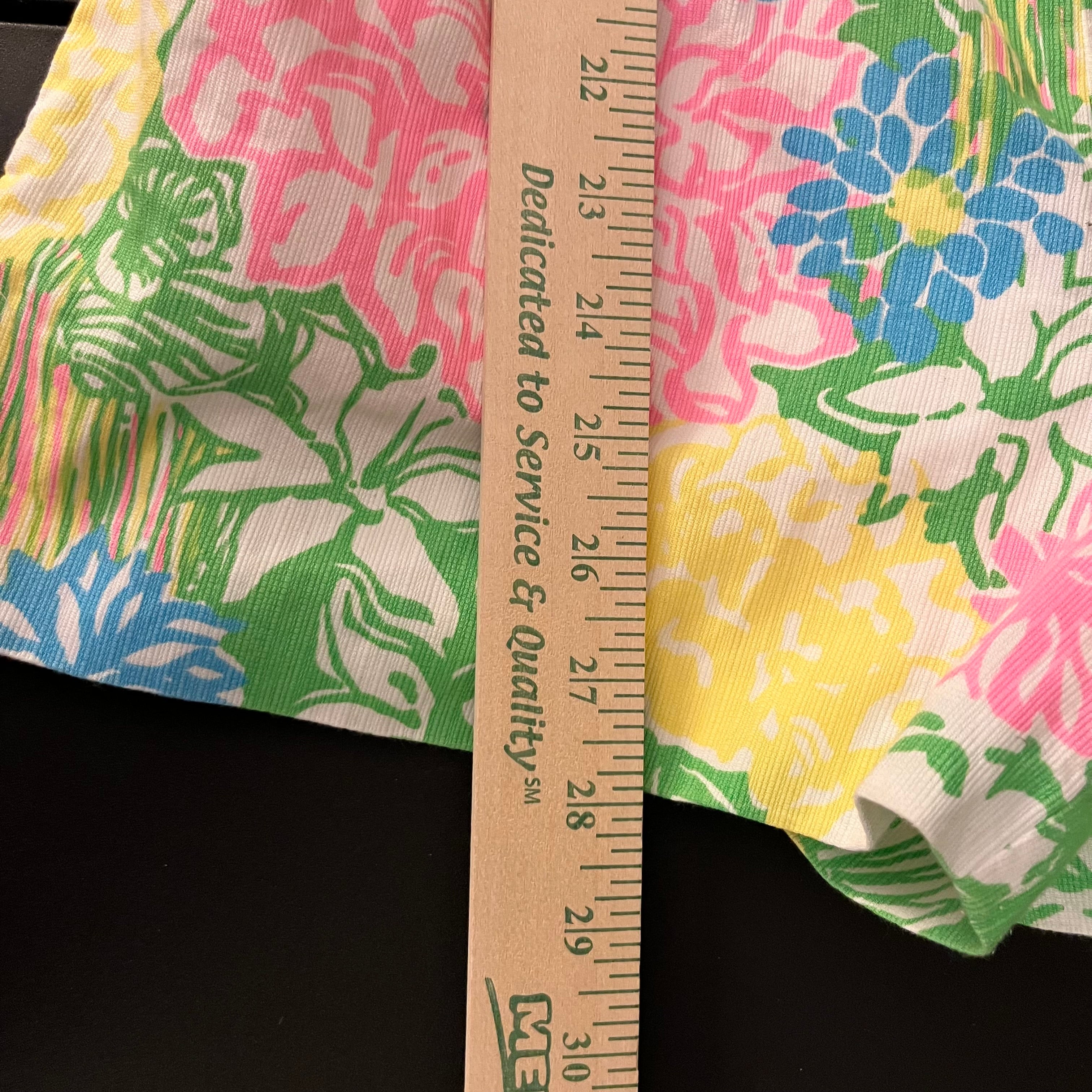 (0) Lilly Pulitzer hibiscus floral getchen romper