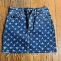 (25") Tommy Jeans star print denim mini skirt
