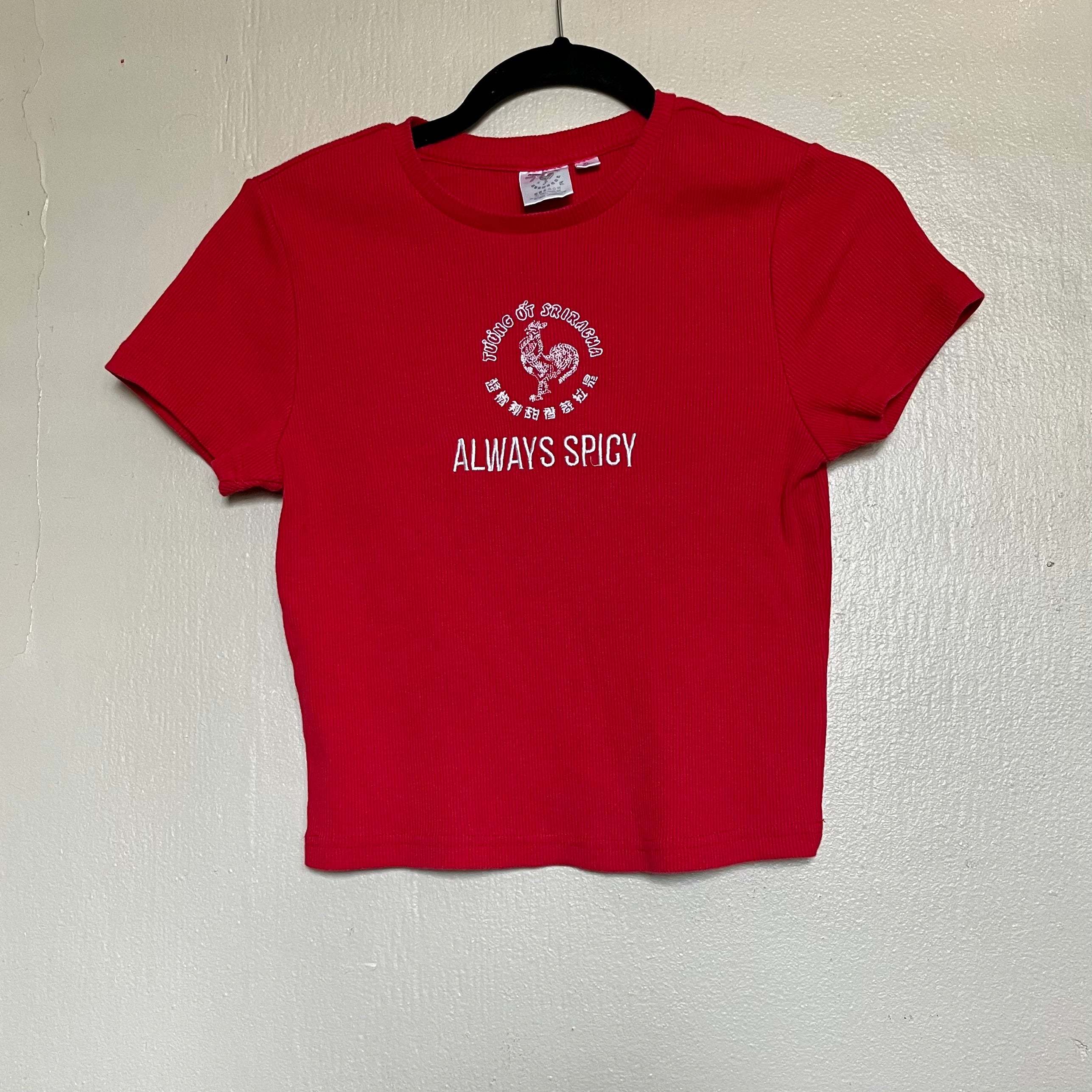 (XL) Siracha always spicy baby tee