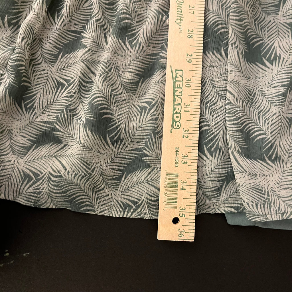 (M) Trixxi green tropical backless halter maxi dress