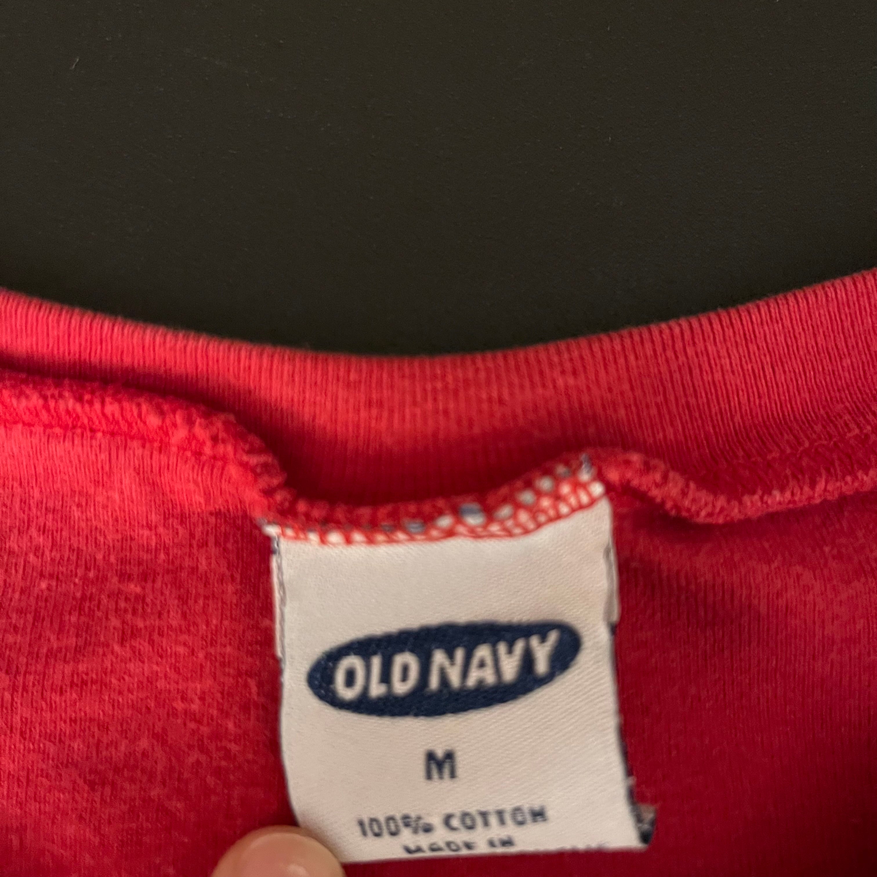 (M) 2000s Old Navy rhinestone half sleeve shirt