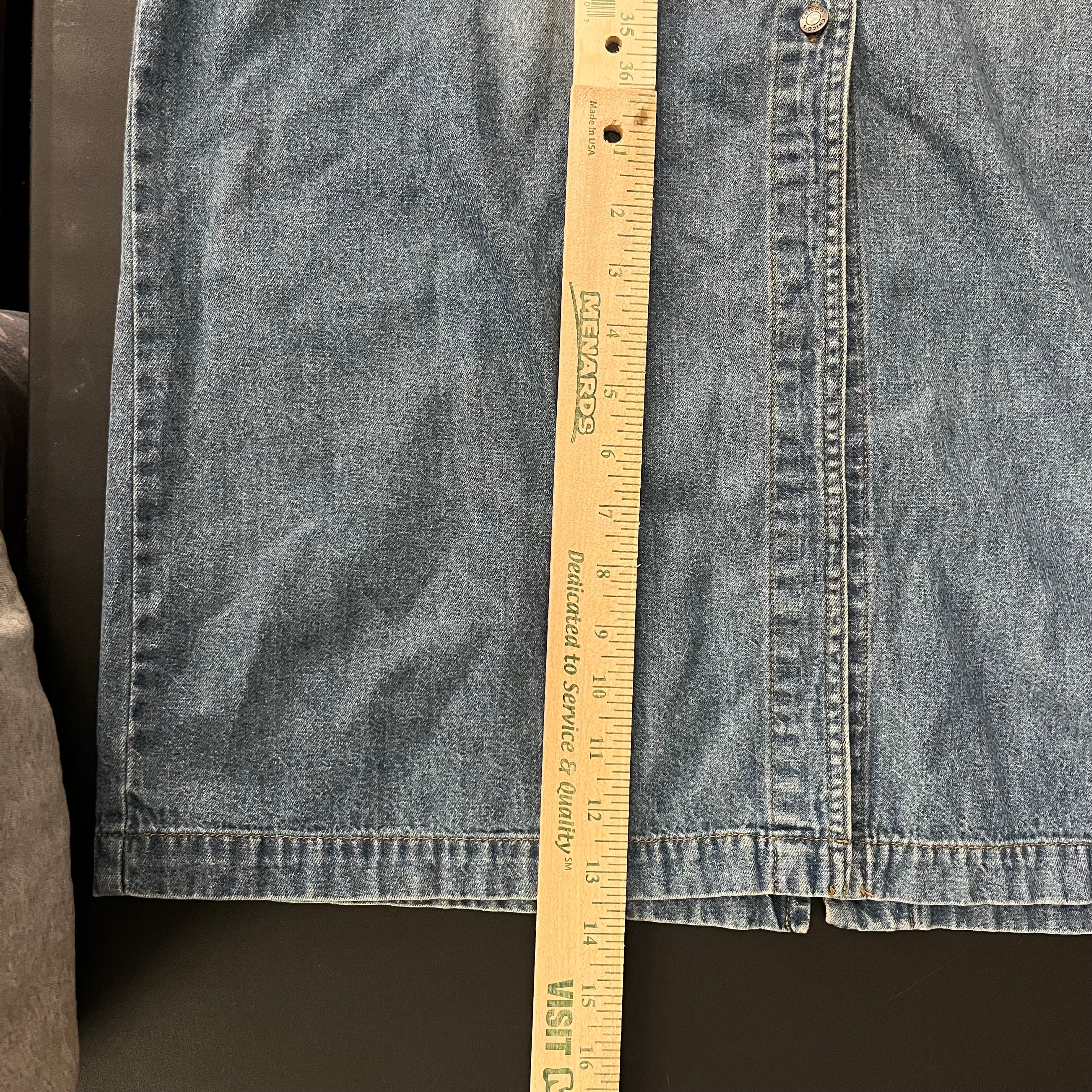 (L) Chico's button down sleeveless denim maxi dress
