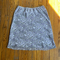 (12) Purple and white paisley print fairy midi skirt