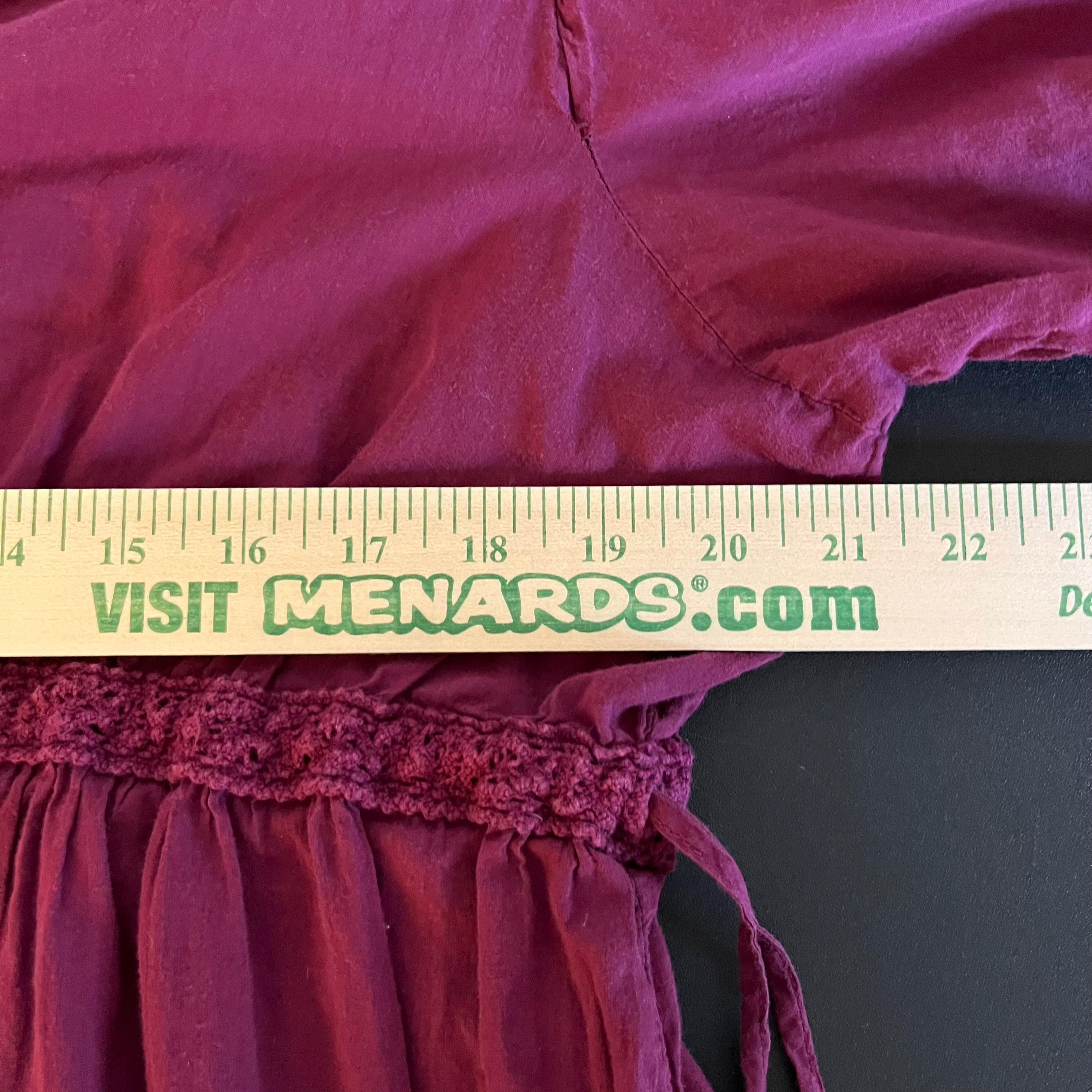 (XXL) 2000s Old Navy baby doll puff sleeve top with tie up strings