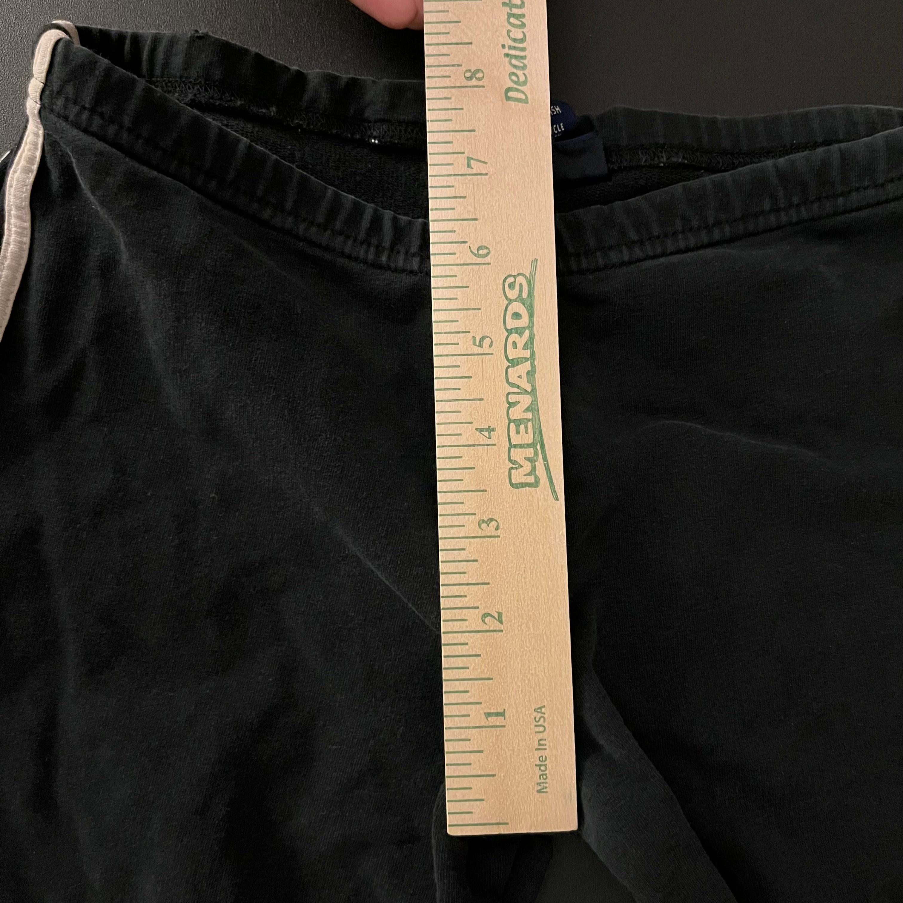 (M) 2000s black and white low rise flare jogger pants