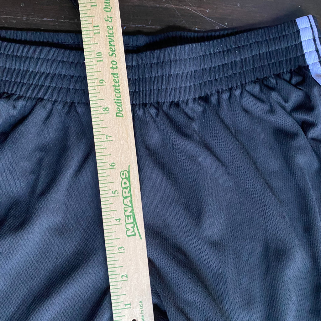 (L) Champion y2k black and white striped capri jogger pants