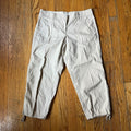 (2) Tan 100% cotton midrise capri pants