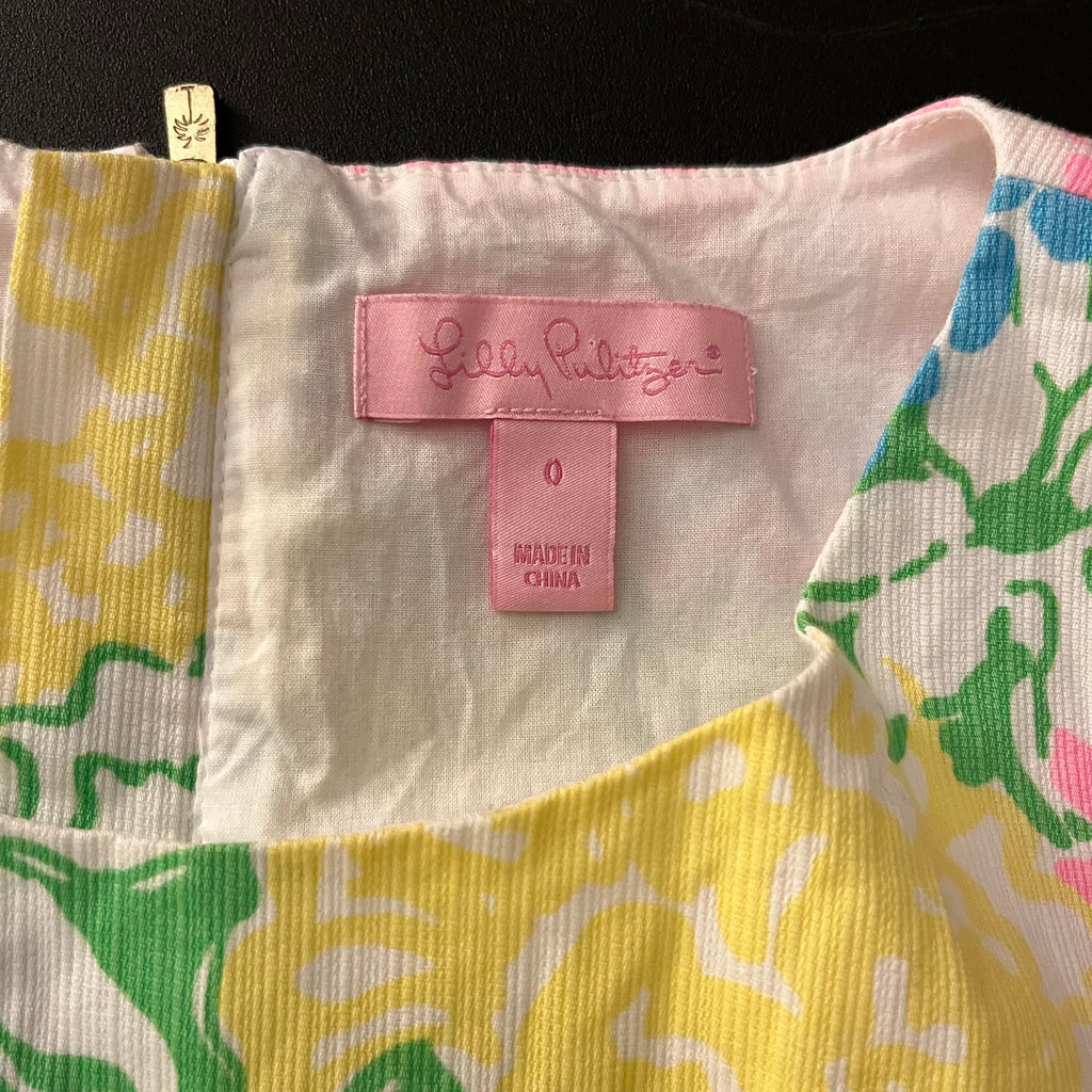 (0) Lilly Pulitzer hibiscus floral getchen romper