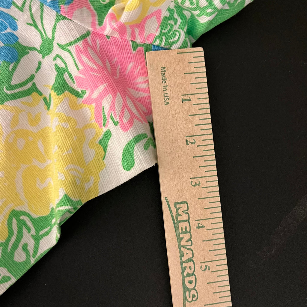 (0) Lilly Pulitzer hibiscus floral getchen romper