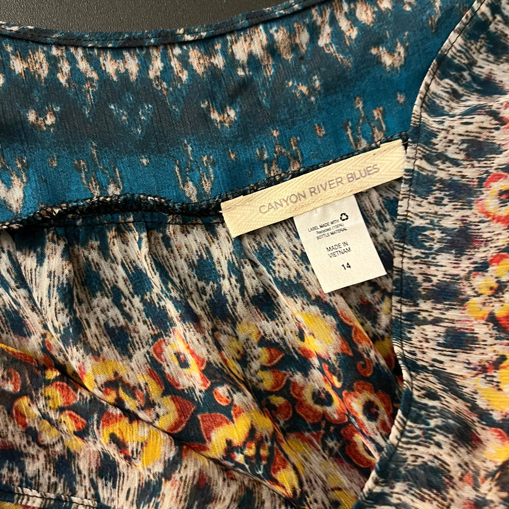 (14) Earthy boho patterned sheer coverup dress