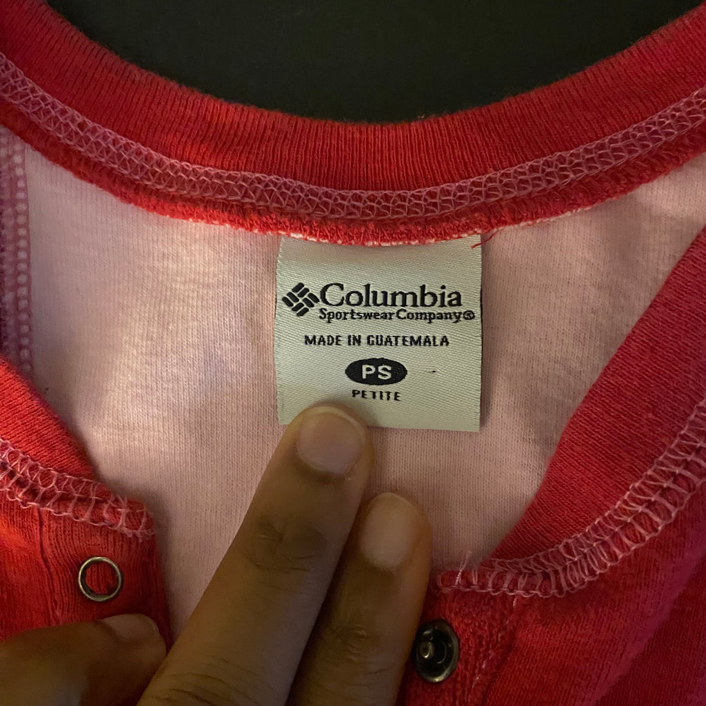 (Petite small) Columbia reddish pink contrast stitch tank top