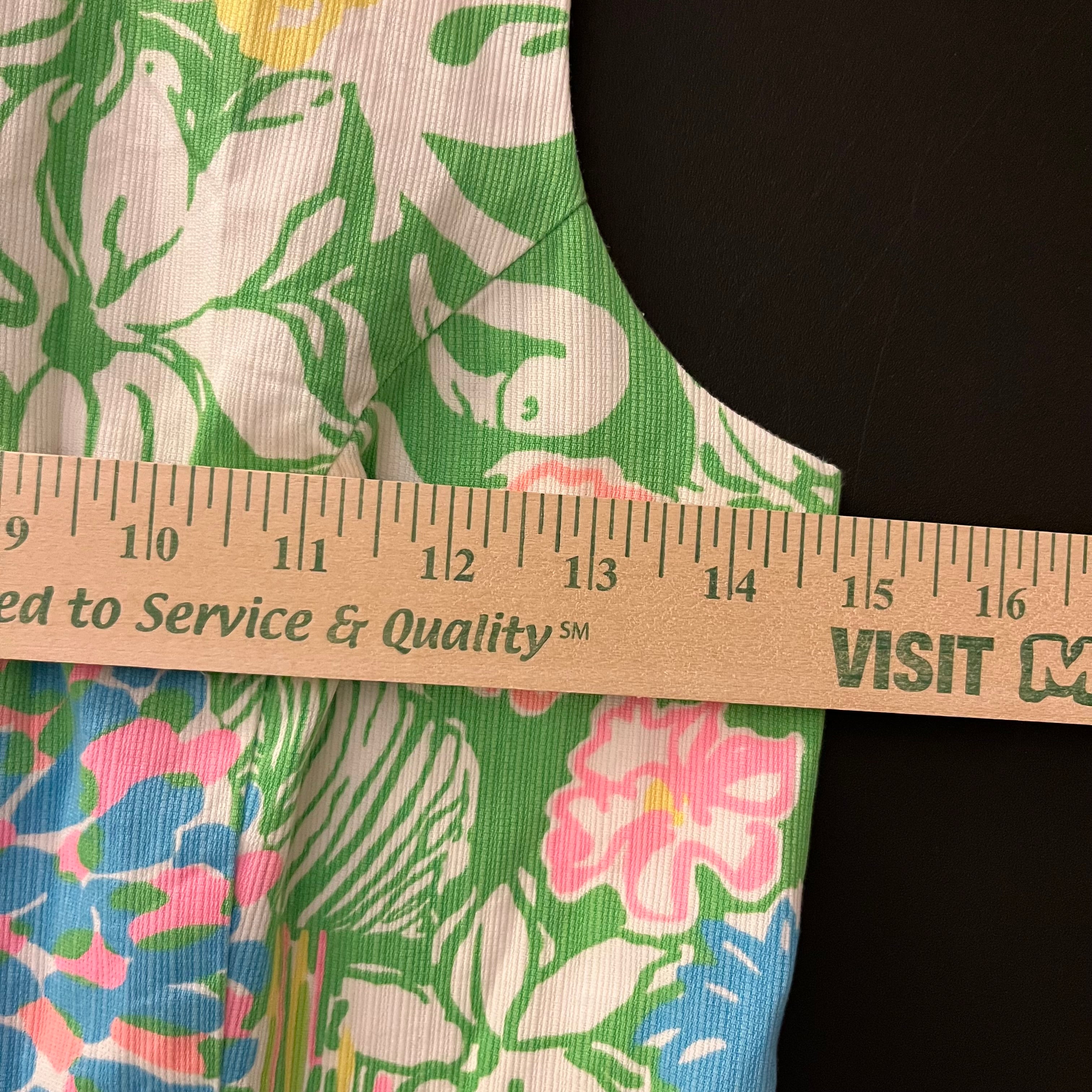 (0) Lilly Pulitzer hibiscus floral getchen romper