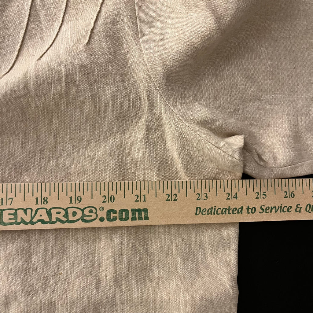 (XL) Chicos 100% linen cream v neck peasant top