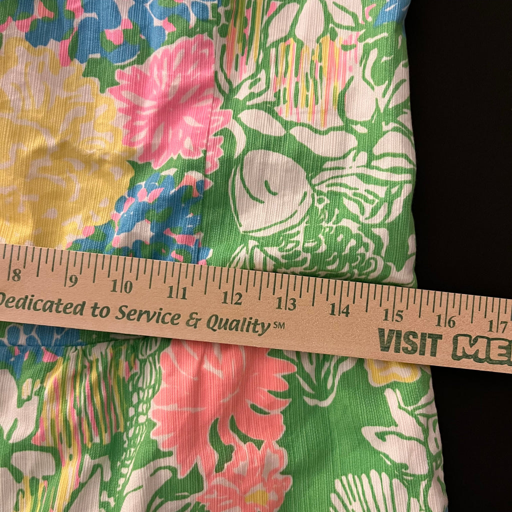 (0) Lilly Pulitzer hibiscus floral getchen romper