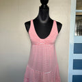 (S) 2000s Forever 21 orange and white striped summer dress